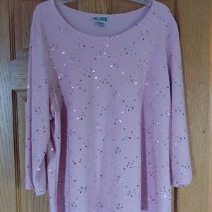 JM Collection sequined blouse